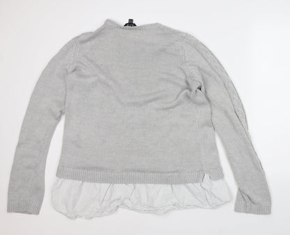 Womens UK Size 14 LTS Grey Pullover Jumper