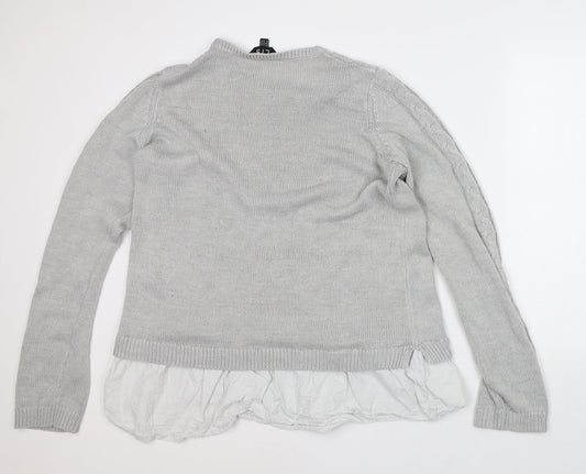 Womens UK Size 14 LTS Grey Pullover Jumper