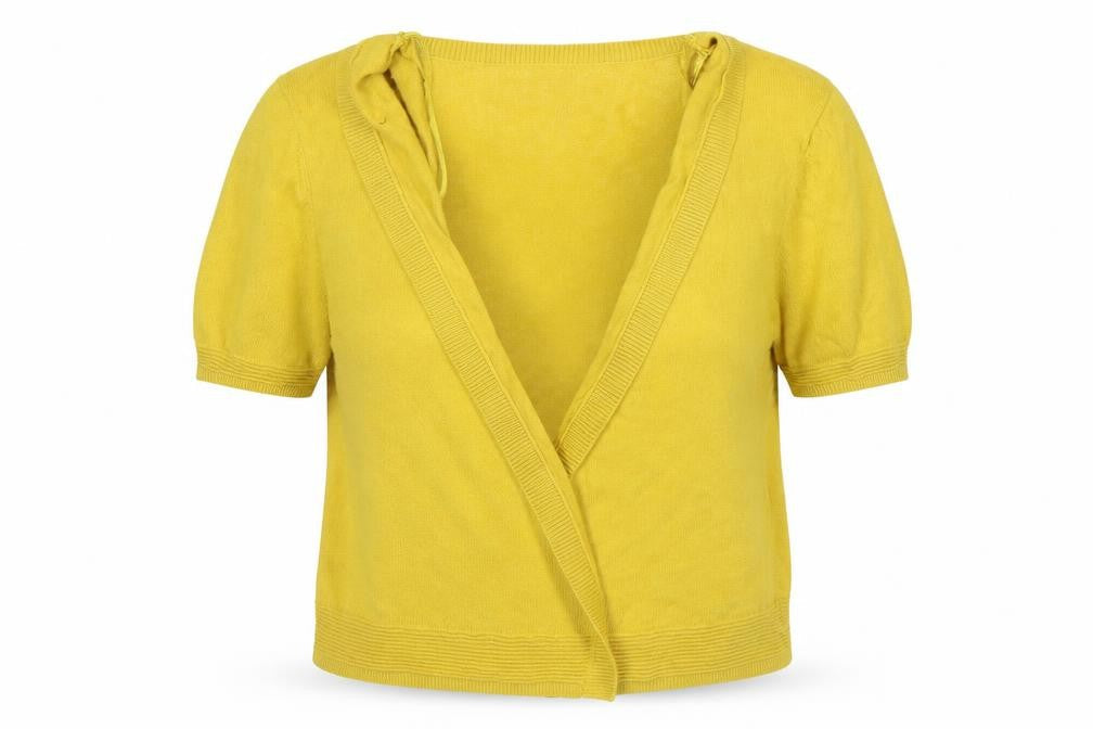 Womens UK Size 10 TU Yellow Cardigan Jumper