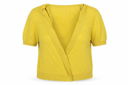 Womens UK Size 10 TU Yellow Cardigan Jumper