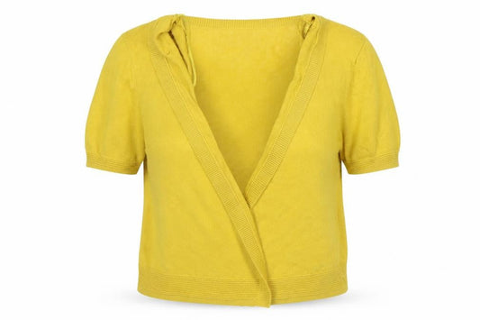 Womens UK Size 10 TU Yellow Cardigan Jumper