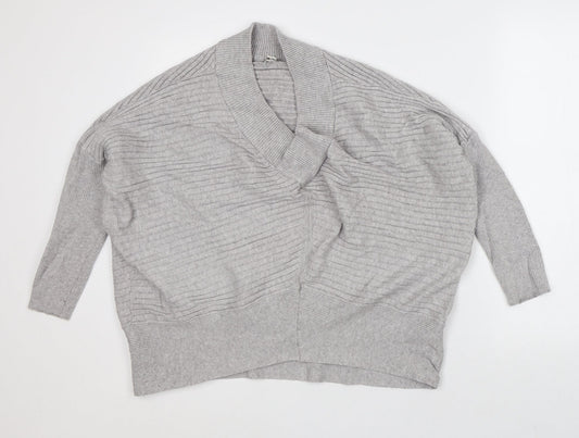 Womens UK Size M River Island Grey Pullover Jumper