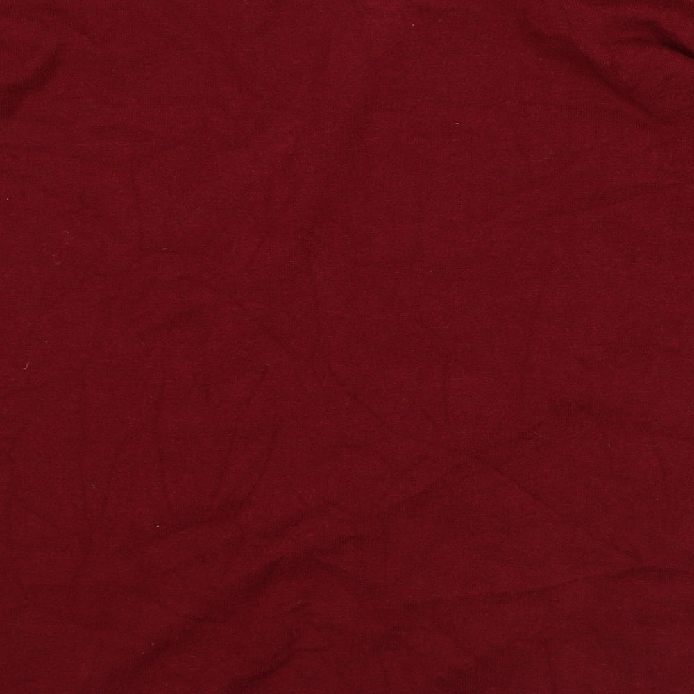 Womens UK Size L Preworn Red Wrap Jumper