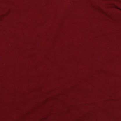 Womens UK Size L Preworn Red Wrap Jumper