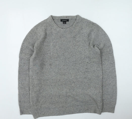 Primark Mens Grey Round Neck Acrylic Pullover Jumper Size M