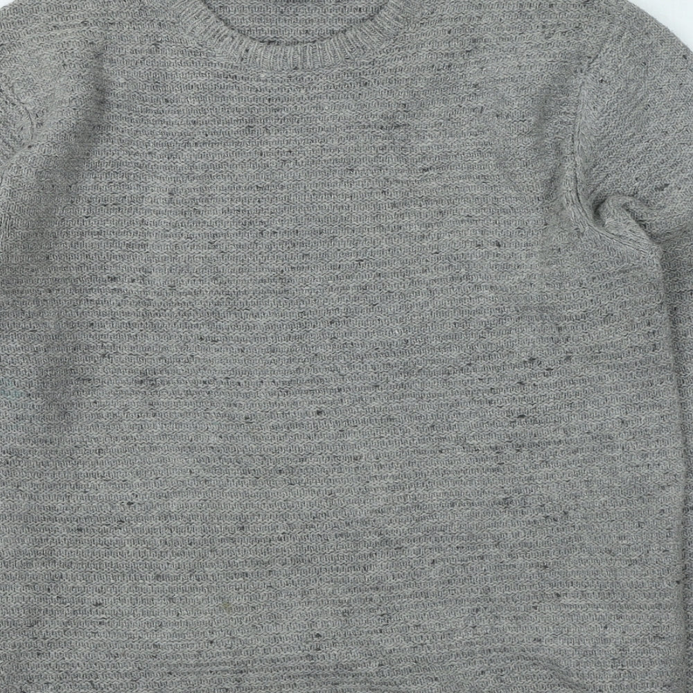 Primark Mens Grey Round Neck Acrylic Pullover Jumper Size M