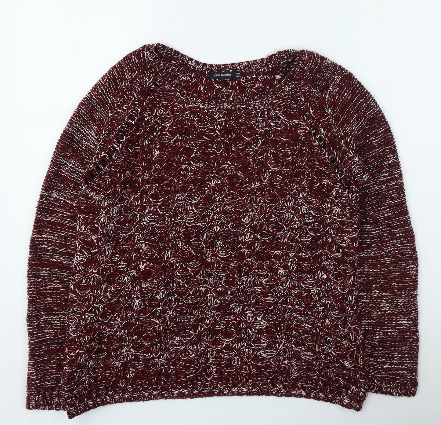 Womens UK Size M Stradivarius Red Pullover Jumper
