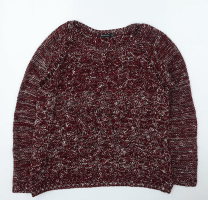 Womens UK Size M Stradivarius Red Pullover Jumper