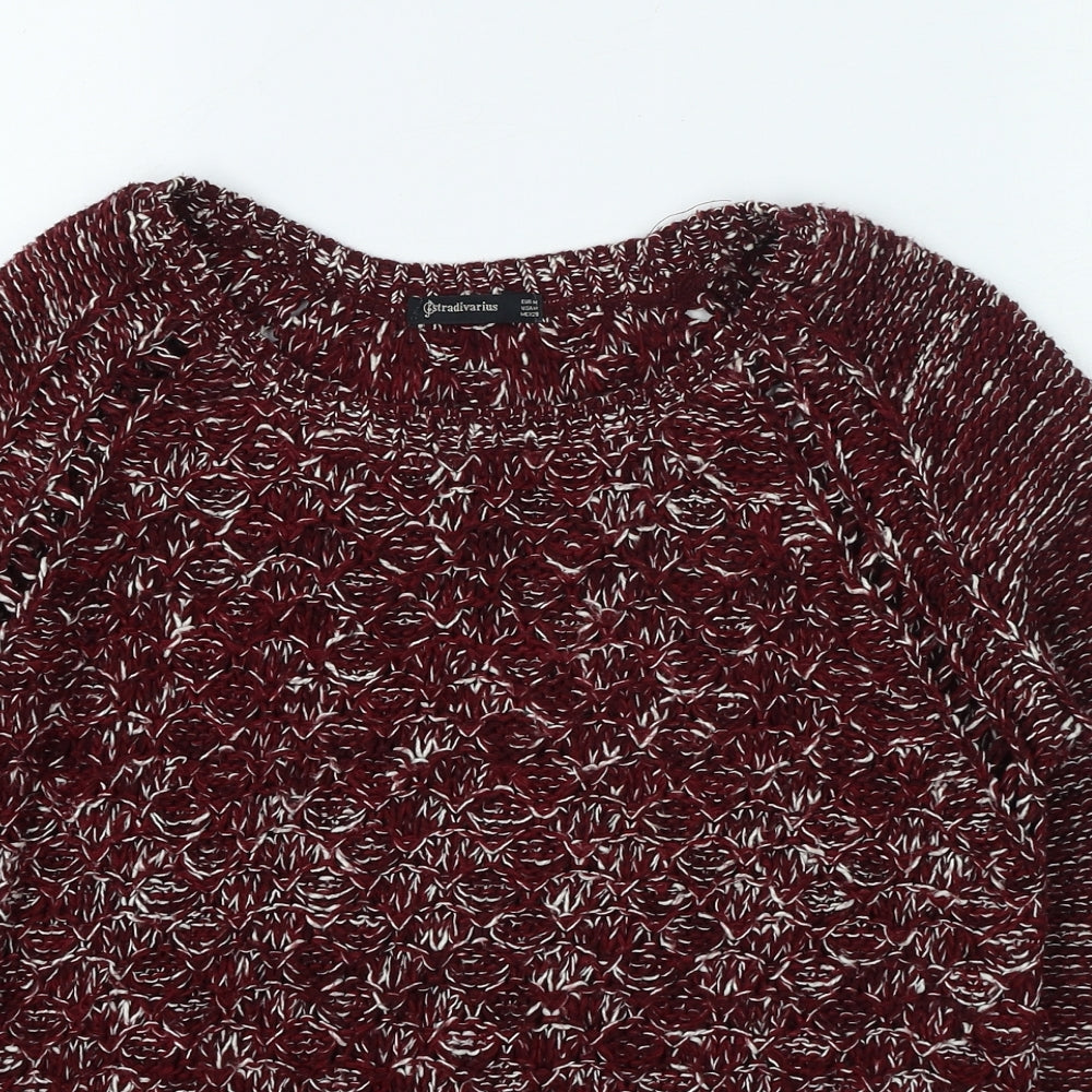 Womens UK Size M Stradivarius Red Pullover Jumper
