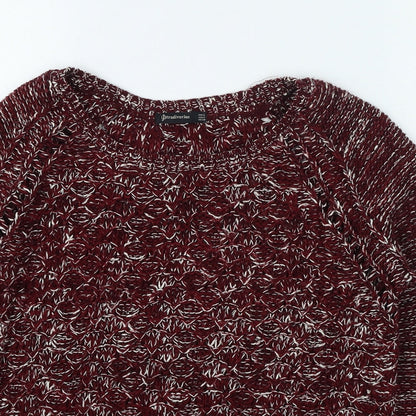 Womens UK Size M Stradivarius Red Pullover Jumper