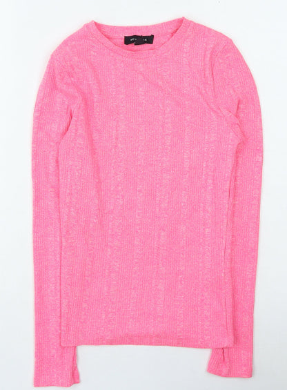 Womens UK Size 8 New Look Pink Pullover Jumper