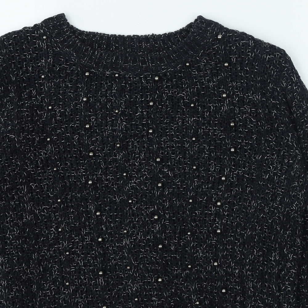 Womens UK Size S Papaya Blue Pullover Jumper