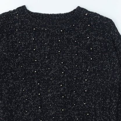 Womens UK Size S Papaya Blue Pullover Jumper