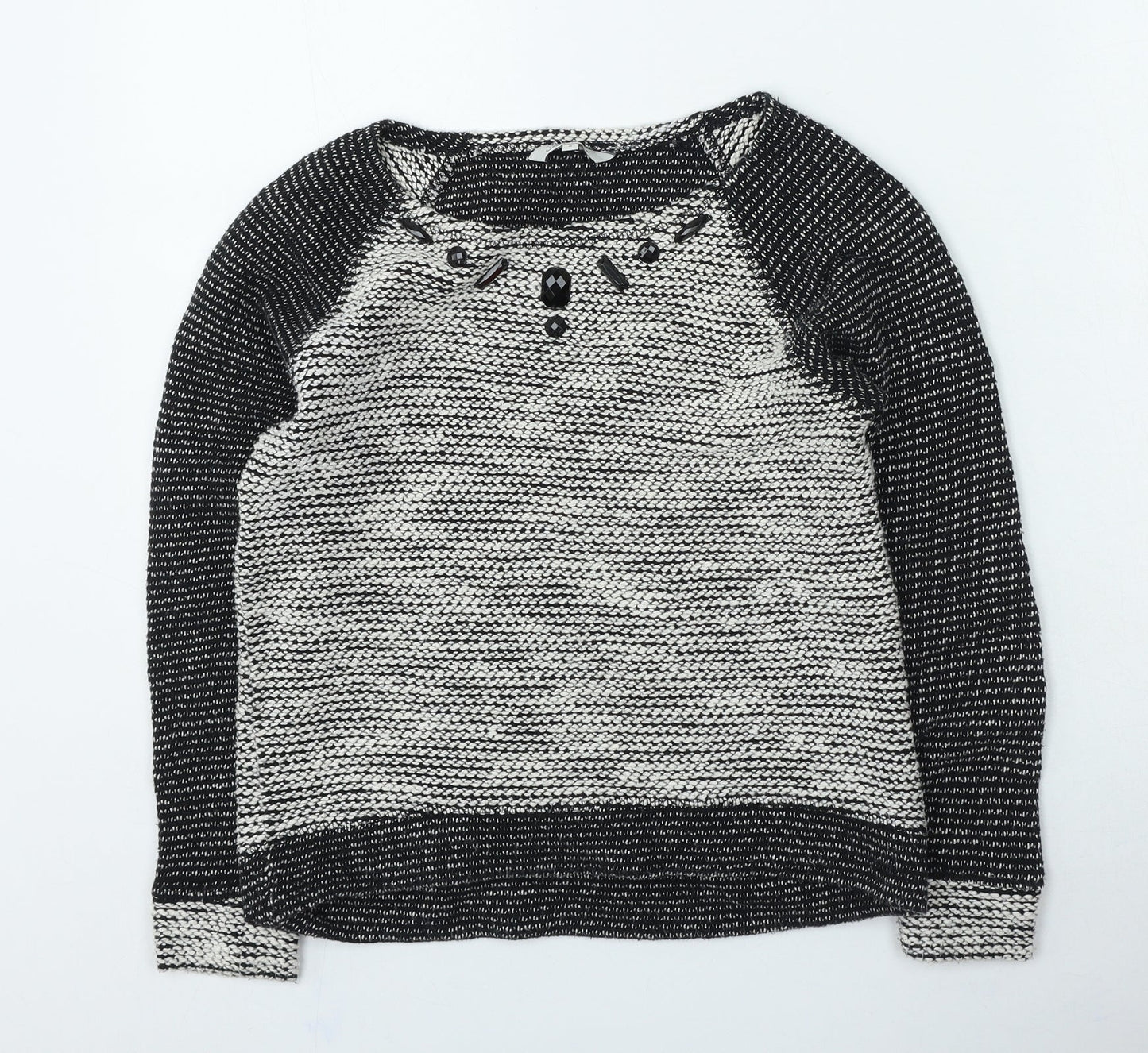 Womens UK Size 8 Peacocks Grey Pullover Jumper