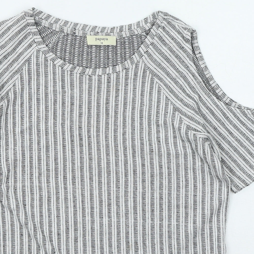 Womens UK Size 10 Papaya Grey Pullover Jumper