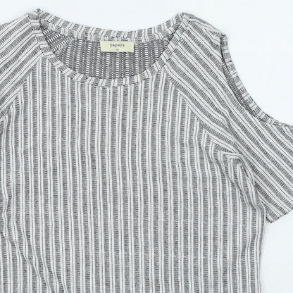 Womens UK Size 10 Papaya Grey Pullover Jumper
