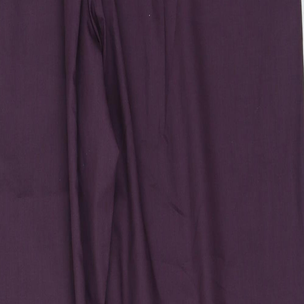 Womens UK Size L Marks and Spencer Regular Fit  Purple Trousers