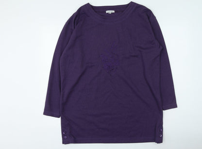 Womens UK Size M South Lodge Purple Pullover Jumper
