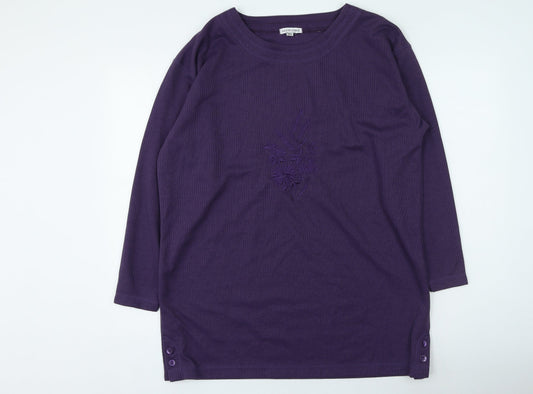 Womens UK Size M South Lodge Purple Pullover Jumper