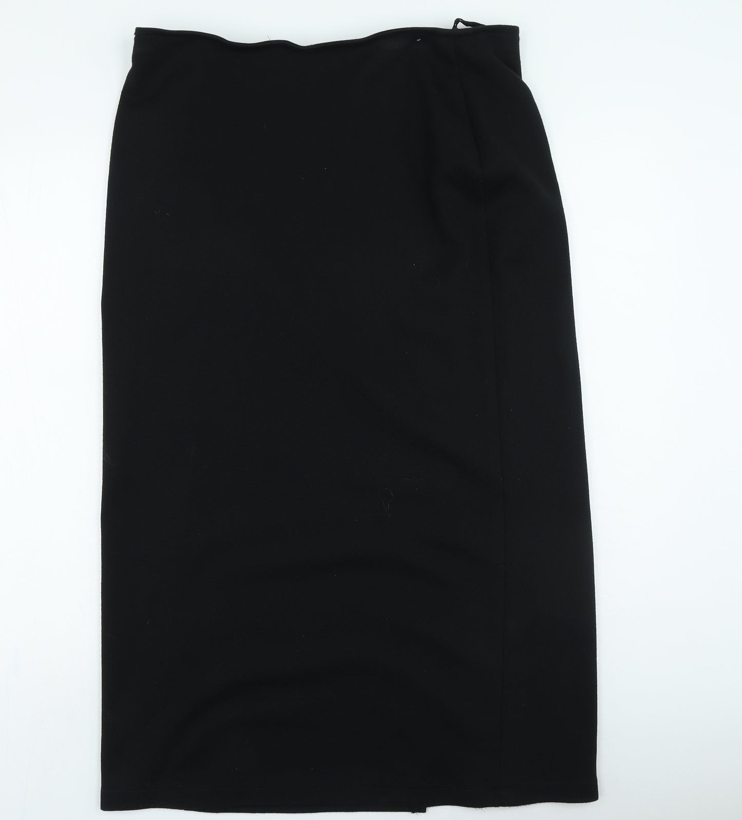 Classic Womens Black Polyester A-Line Skirt Size 32 in