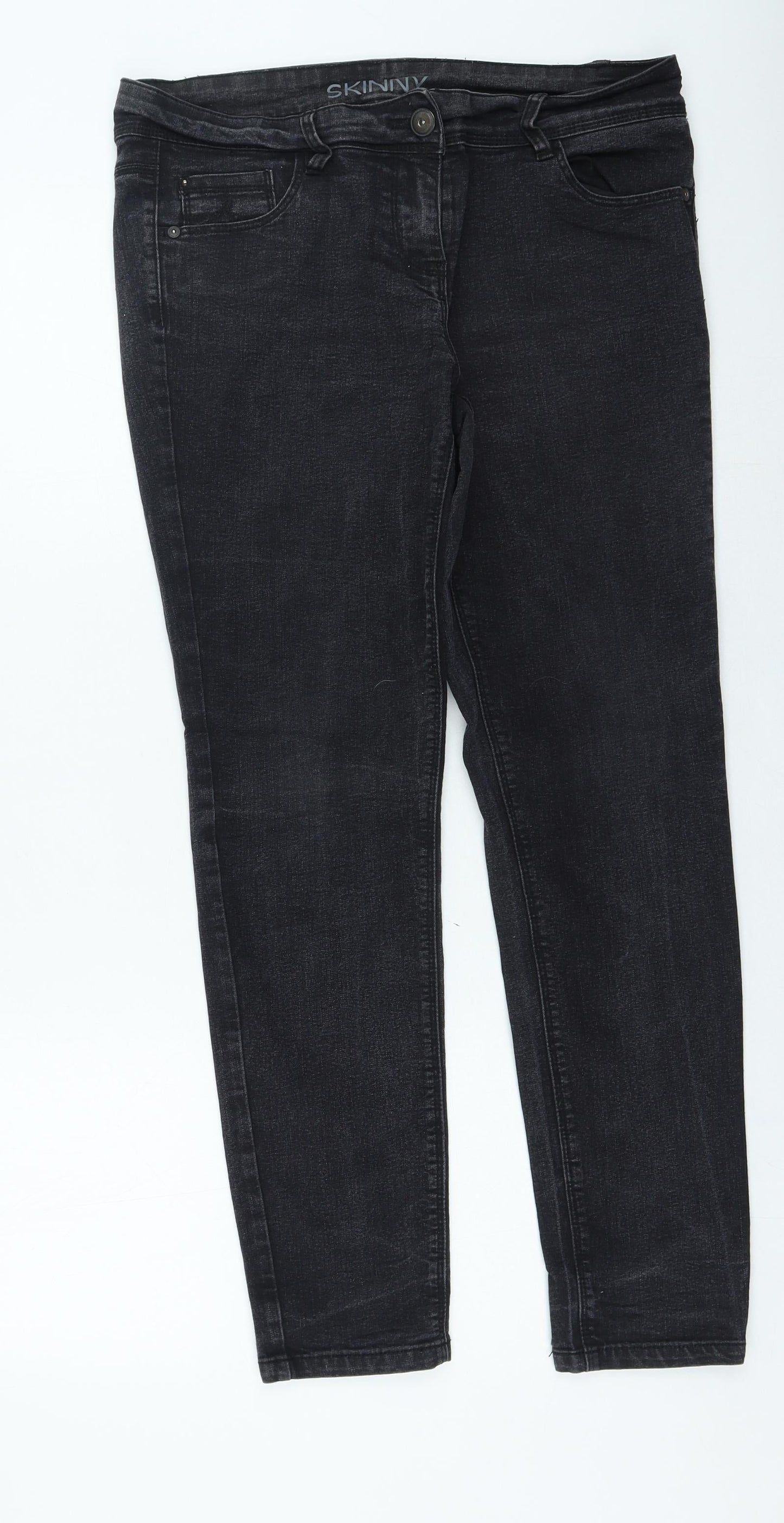 Womens UK Size 34 in Preworn Regular Fit Skinny Black Jeans