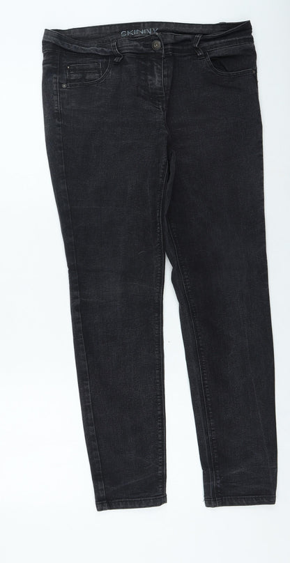 Womens UK Size 34 in Preworn Regular Fit Skinny Black Jeans