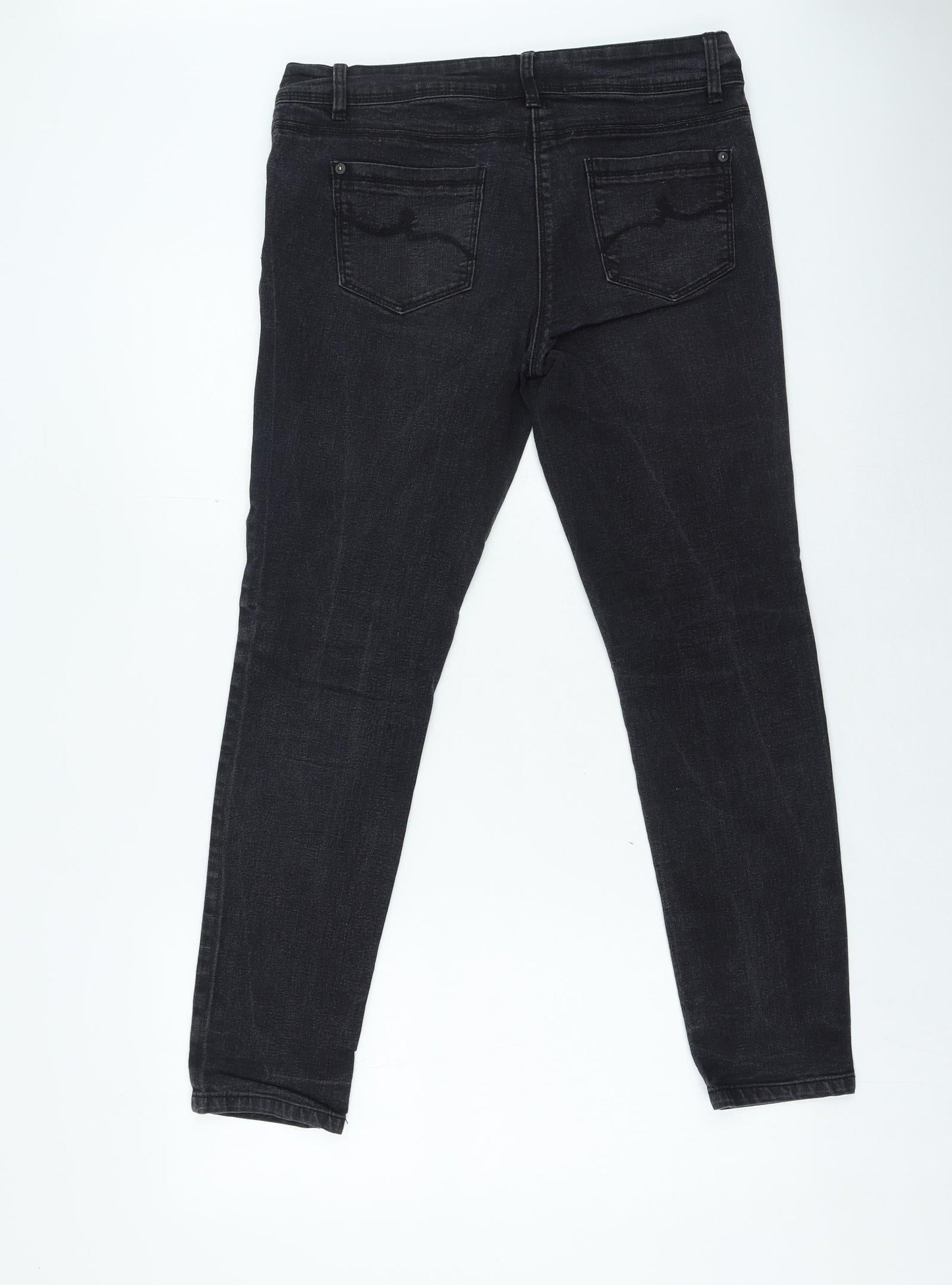 Womens UK Size 34 in Preworn Regular Fit Skinny Black Jeans