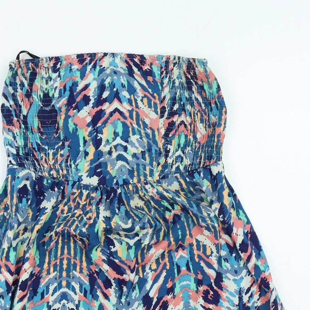Ocean club Womens Multicoloured Geometric Polyester Flare Skirt Size 10