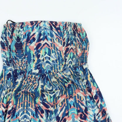 Ocean club Womens Multicoloured Geometric Polyester Flare Skirt Size 10