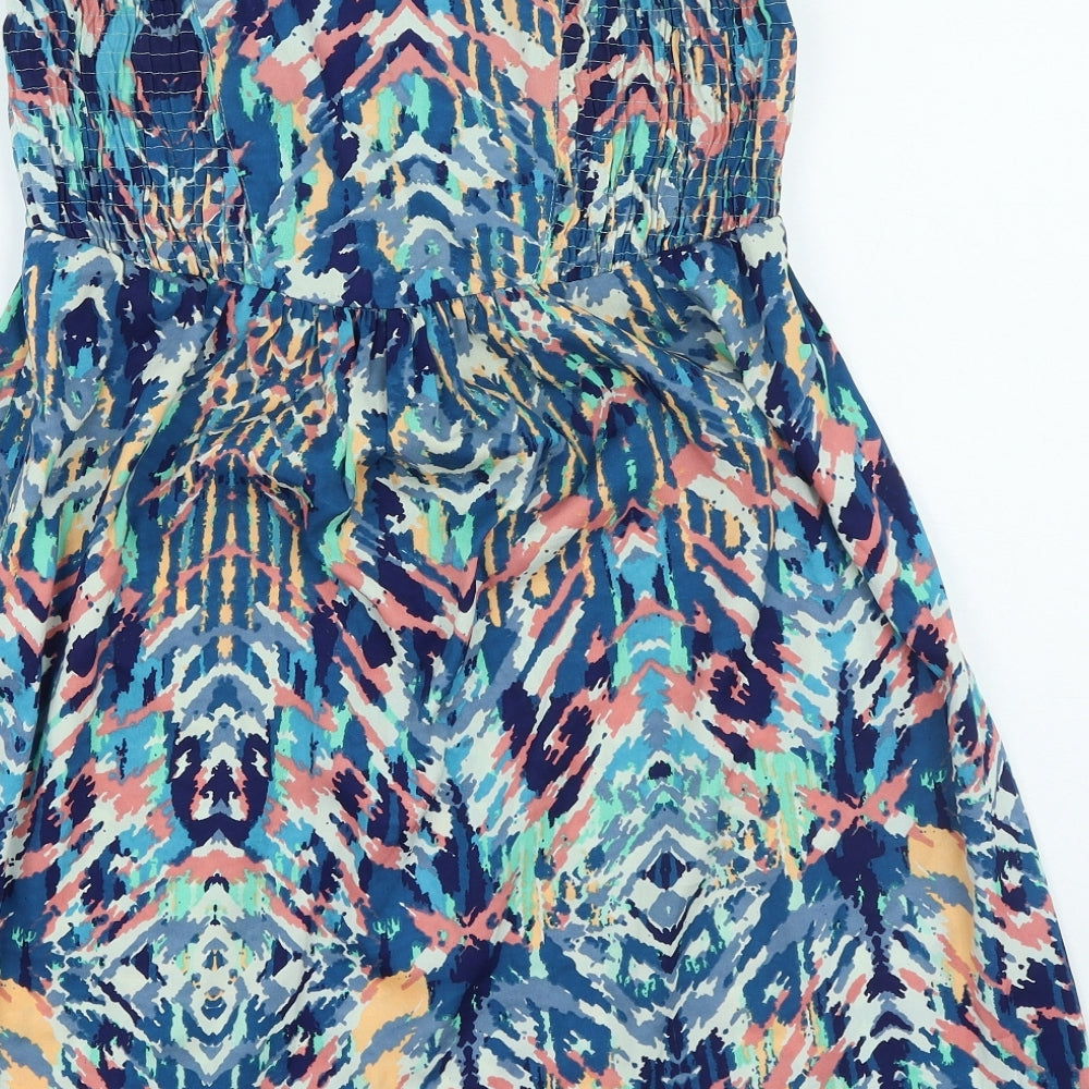 Ocean club Womens Multicoloured Geometric Polyester Flare Skirt Size 10