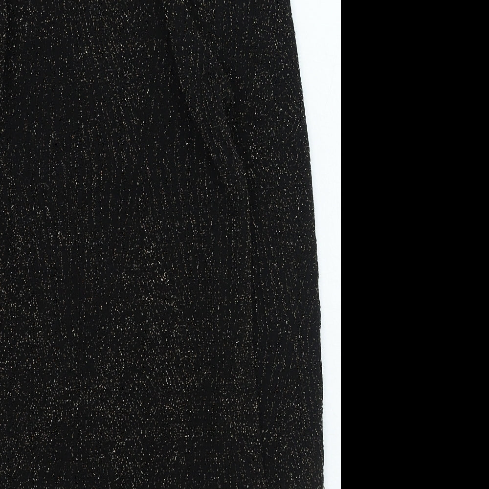 FOREVER 21 Womens Black Nylon Bodycon Size S Round Neck