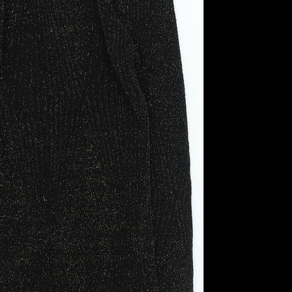 FOREVER 21 Womens Black Nylon Bodycon Size S Round Neck