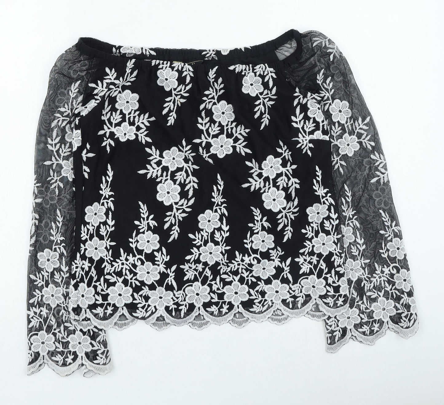 Womens UK Size 8 Lipsy Black Pullover Jumper
