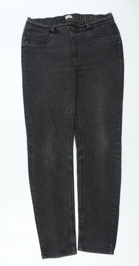 F&F Womens Grey Cotton Skinny Jeans Size 30 in L28 in Regular