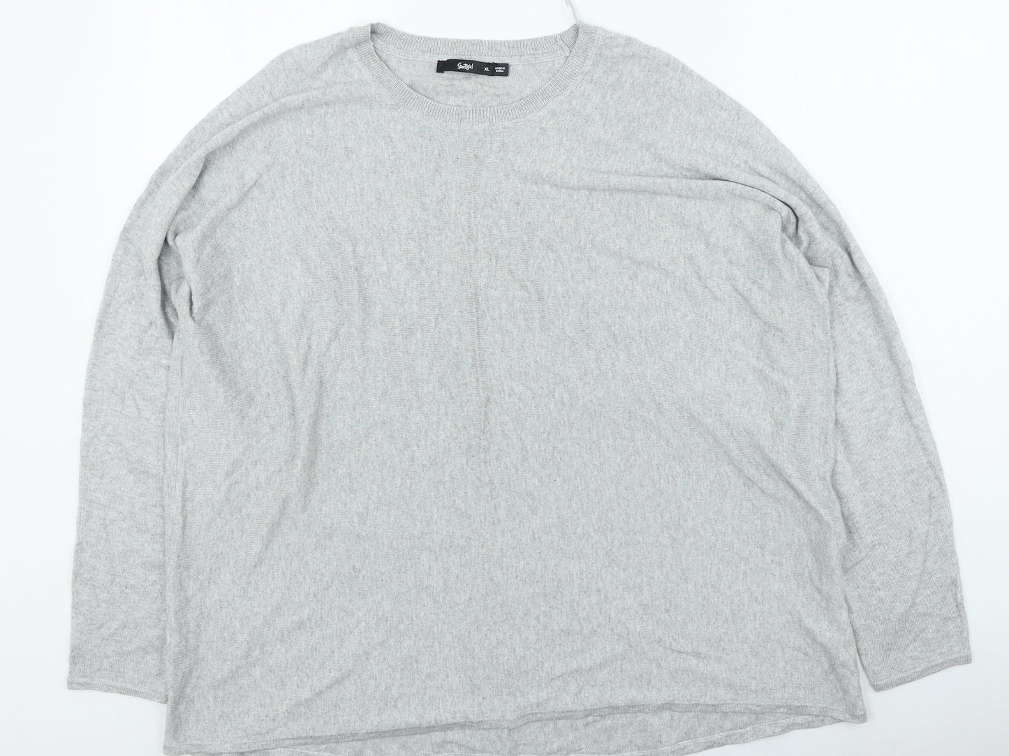 Sportsgirl Womens Grey Round Neck Cotton Pullover Jumper Size XL
