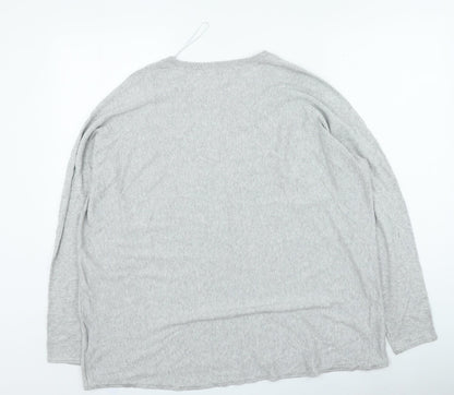 Sportsgirl Womens Grey Round Neck Cotton Pullover Jumper Size XL