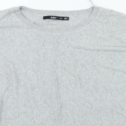 Sportsgirl Womens Grey Round Neck Cotton Pullover Jumper Size XL
