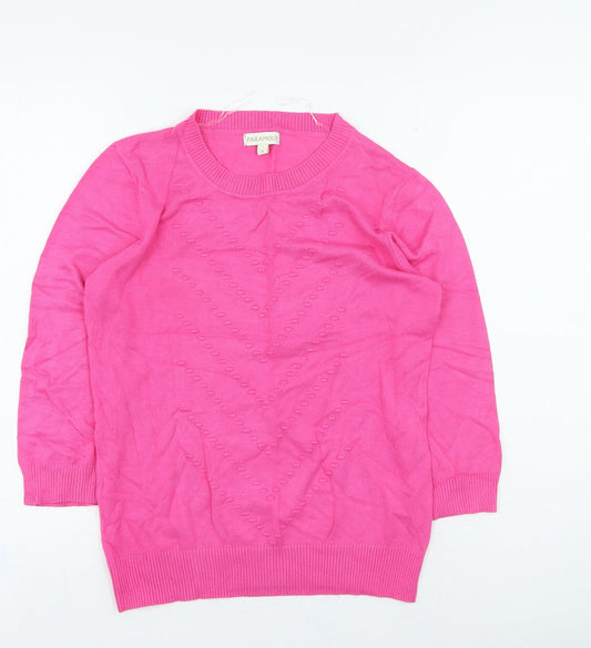 Womens UK Size S Paramour Pink Pullover Jumper