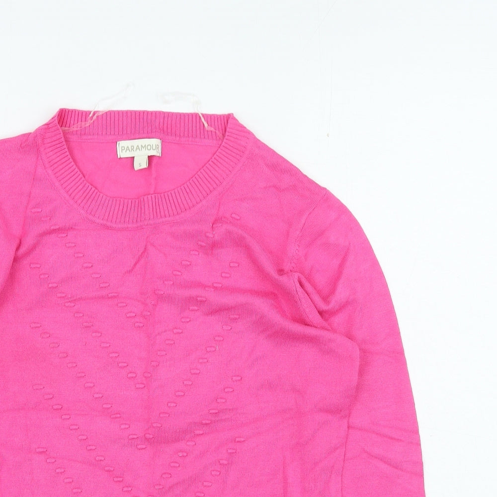 Womens UK Size S Paramour Pink Pullover Jumper