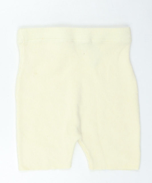 PRETTYLITTLETHING Womens Beige Viscose Sweat Shorts Size M L5 in Regular