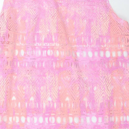 Primark Womens Multicoloured Geometric Viscose Camisole Tank Size 12 Round Neck