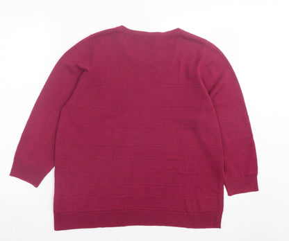 Womens UK Size 18 Marks and Spencer Purple Pullover Jumper