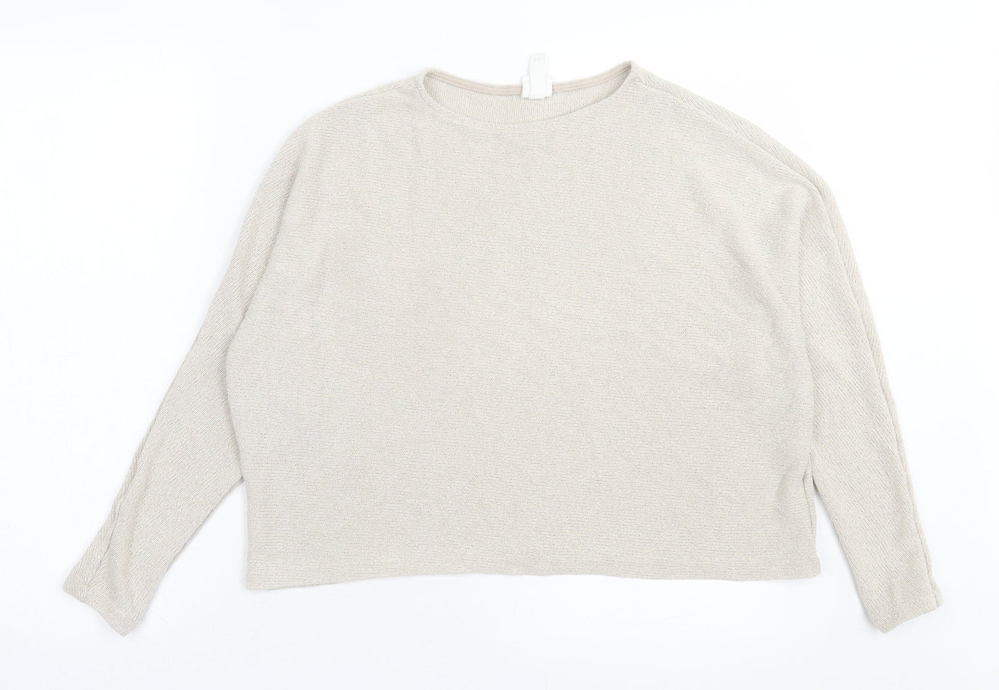 Womens UK Size M H&M Beige Pullover Jumper