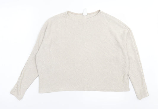 Womens UK Size M H&M Beige Pullover Jumper