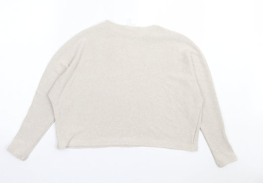 Womens UK Size M H&M Beige Pullover Jumper
