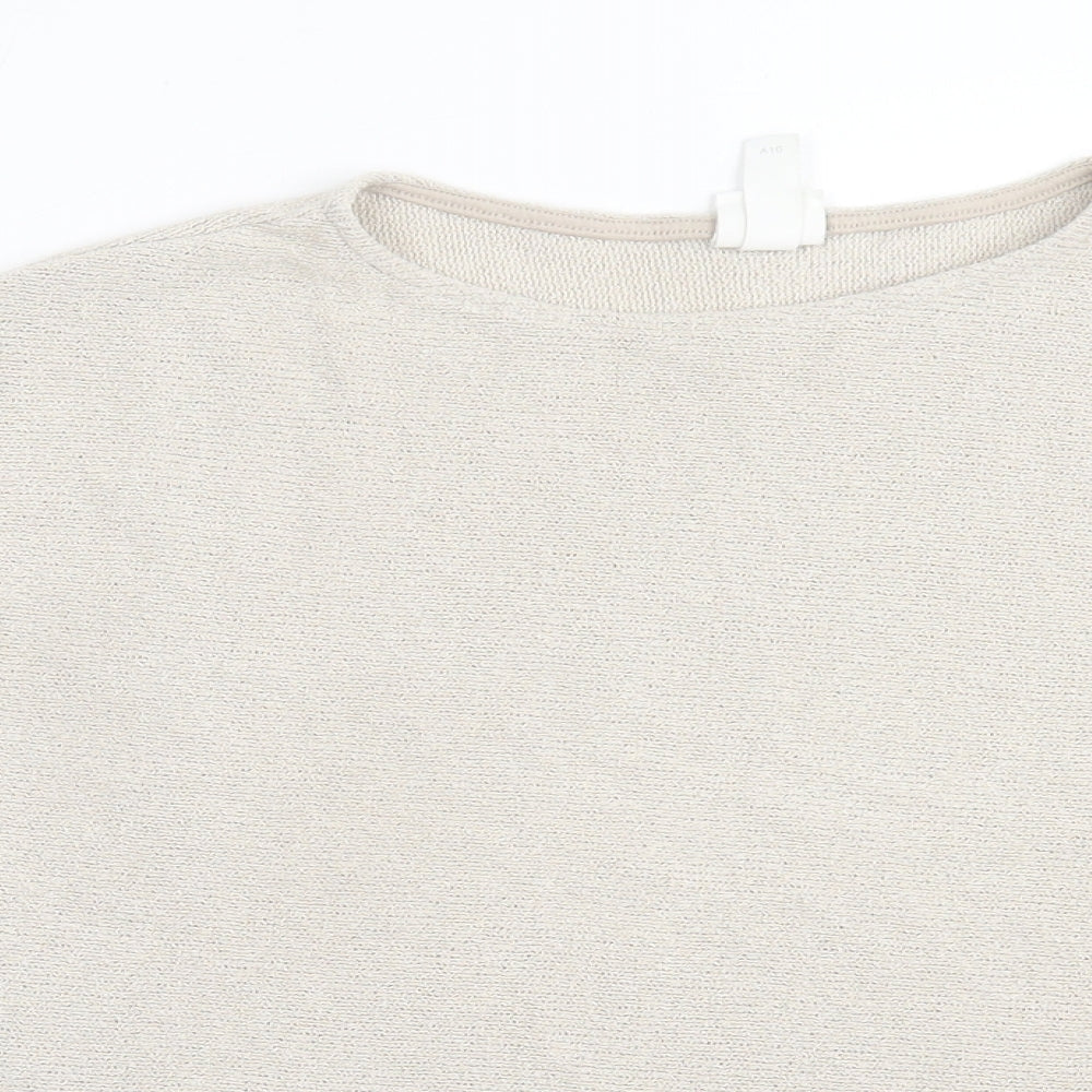 Womens UK Size M H&M Beige Pullover Jumper