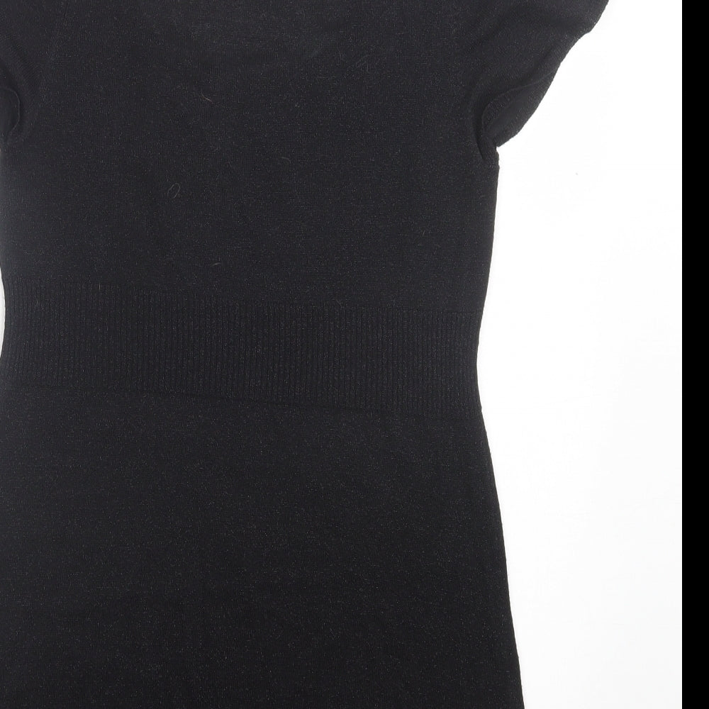 George Womens Black Acrylic A-Line Size 10 Scoop Neck Pullover