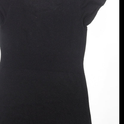 George Womens Black Acrylic A-Line Size 10 Scoop Neck Pullover