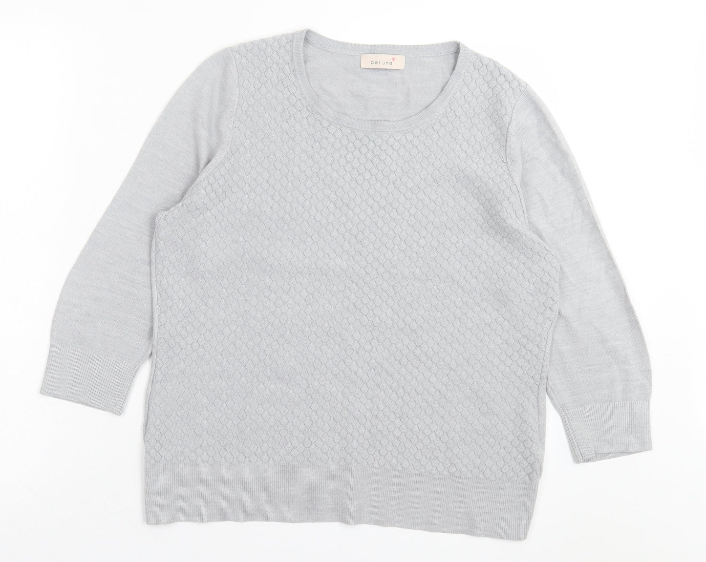 Womens UK Size 14 Per Una Grey Pullover Jumper