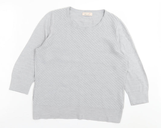 Womens UK Size 14 Per Una Grey Pullover Jumper